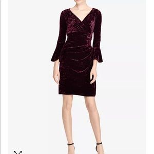 NWOT Ralph Lauren Velvet Bell Sleeve dress
